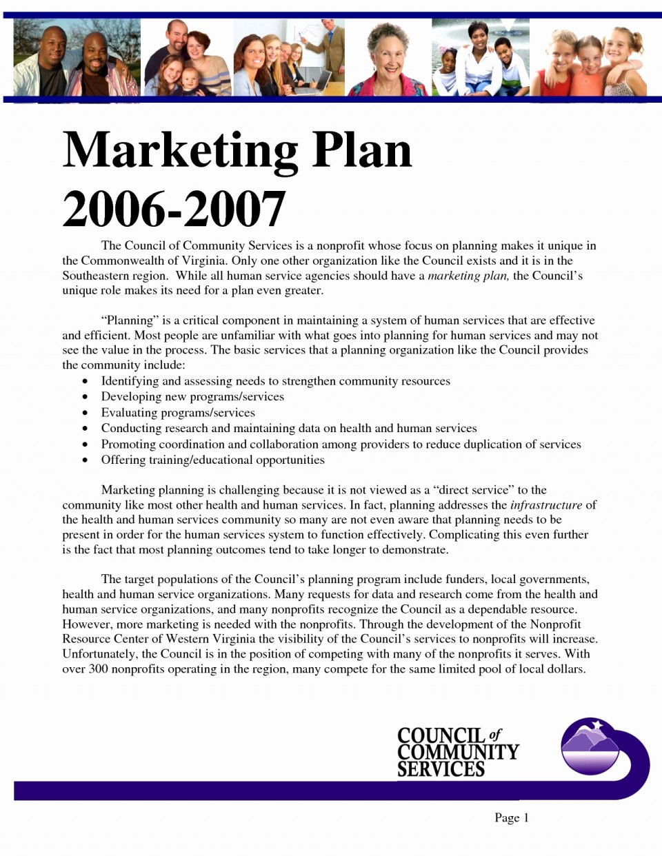 010 Plan Template Non Profit Rare Marketing Nonprofit Pdf pertaining to proportions 960 X 1242