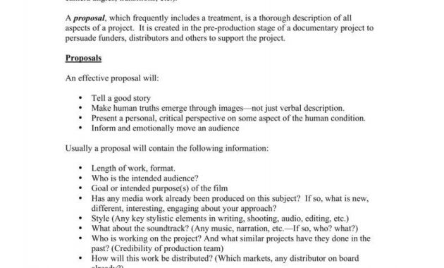 10 Film Proposal Templates For Your Project Free Premium Templates intended for measurements 788 X 1020