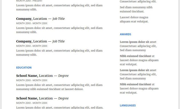 12 Free Minimalist Professional Microsoft Docx And Google Docs Cv inside measurements 830 X 1070