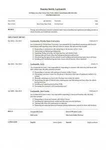 12 Locksmith Resume Samples 2018 Free Download Creative Designs with regard to measurements 1239 X 1754