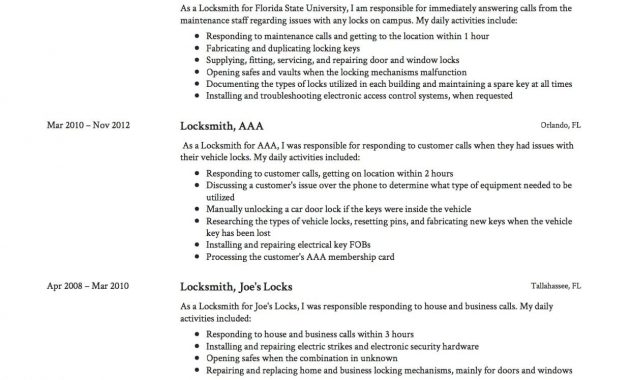 12 Locksmith Resume Samples 2018 Free Download Creative Designs with regard to measurements 1239 X 1754