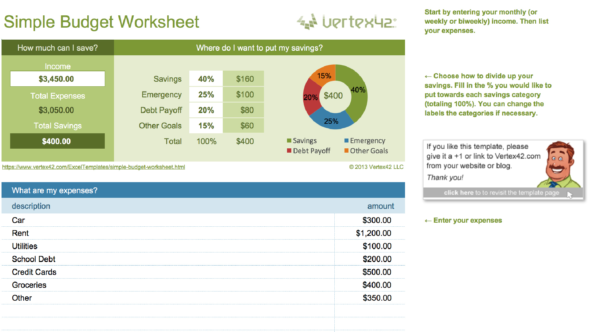 15 Easy To Use Budget Templates Gobankingrates regarding measurements 1920 X 1081