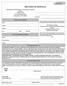 31 Construction Proposal Template Construction Bid Forms throughout proportions 900 X 1165