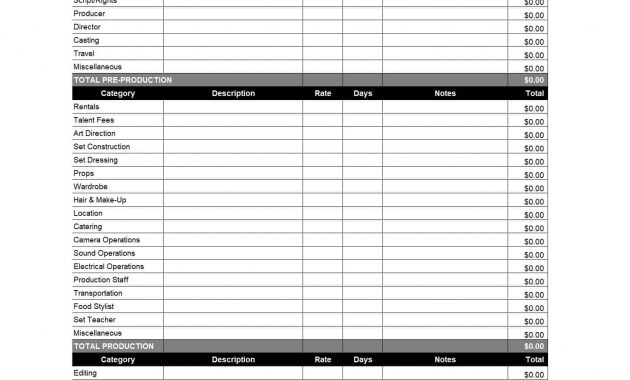 33 Free Film Budget Templates Excel Word Template Lab inside proportions 1561 X 2353