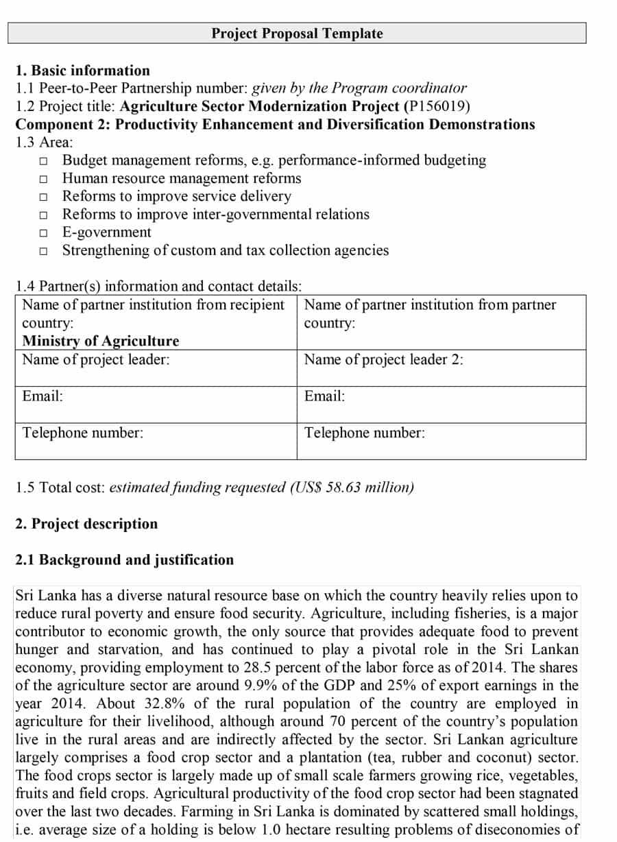 43 Professional Project Proposal Templates Template Lab inside proportions 900 X 1228