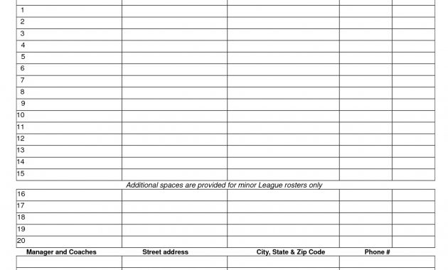 68508252 Baseball Roster Template Little League Baseball Team Roster inside proportions 1275 X 1650