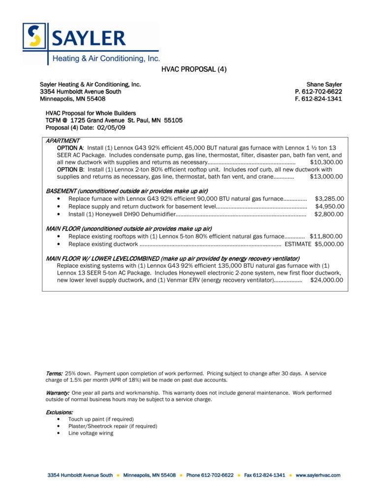 8 Hvac Proposal Templates Pdf Free Premium Templates with regard to dimensions 788 X 1020