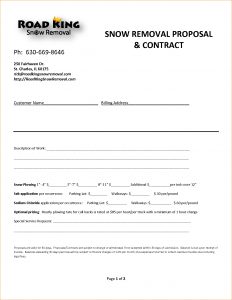 8 Snow Removal Contract Template Timeline Template for dimensions 1277 X 1652