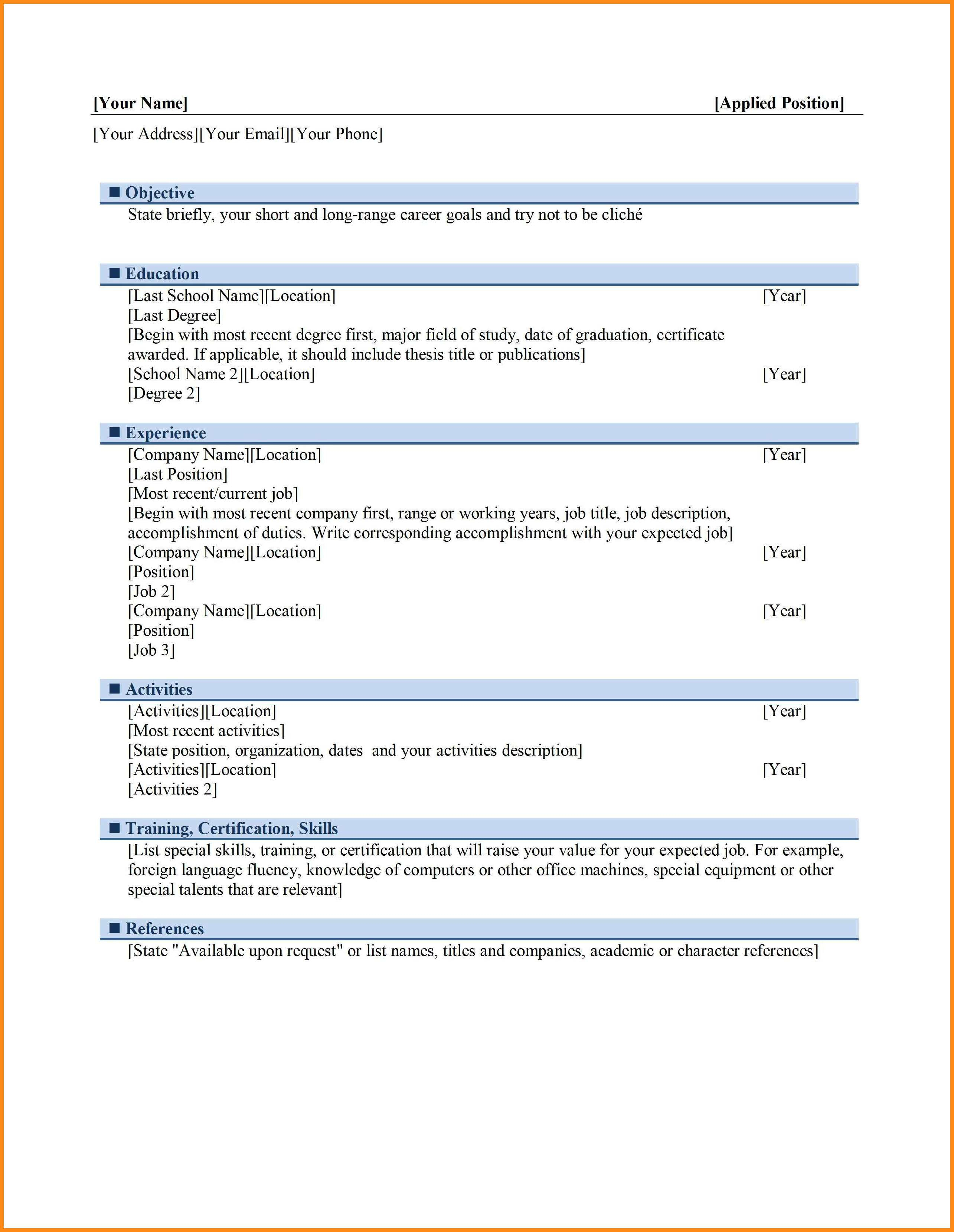 9 10 Wps Office Resume Template Symbiosisartscience in proportions 2570 X 3320