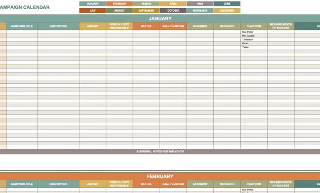 9 Free Marketing Calendar Templates For Excel Smartsheet with regard to dimensions 1829 X 905