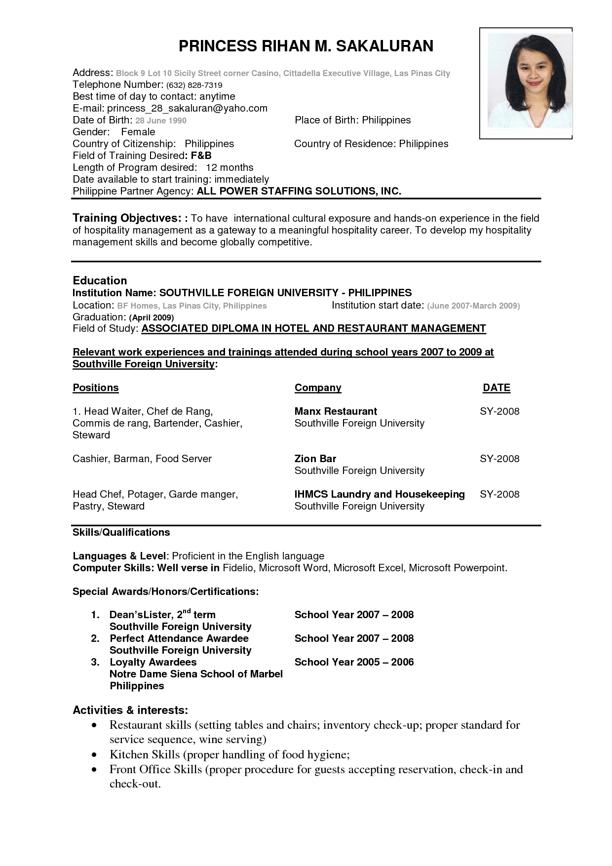 A Perfect Resume Format Format Perfect Resume Resume Format inside dimensions 1240 X 1754