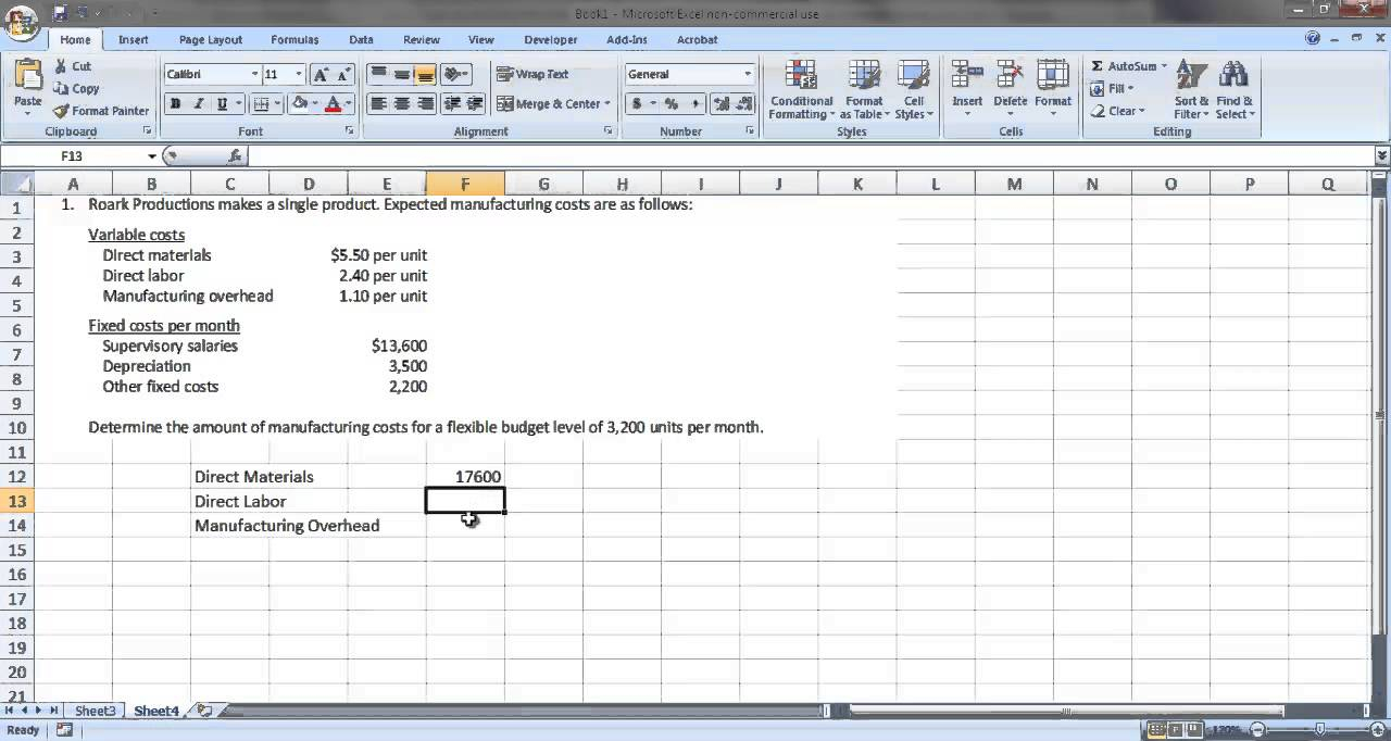 Acc 121 Preparing A Flexible Budget Youtube with proportions 1280 X 682