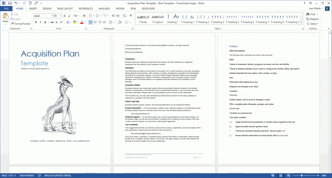 Acquisition Plan Template Ms Word Excel Templates Forms within dimensions 1360 X 731