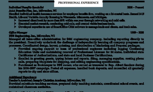 Administrative Professional Resume with measurements 800 X 1035