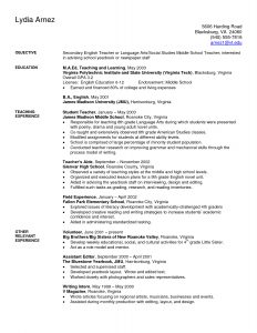 Art Teacher Resume Examples Sample Secondary Teacher Resume in proportions 1275 X 1650