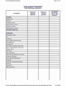 Basic Home Budget Yelomdigitalsiteco within proportions 791 X 1024