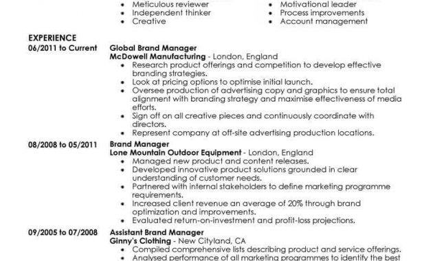 Best Brand Manager Resume Example Livecareer regarding proportions 800 X 1035