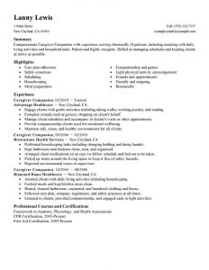 Best Caregivers Companions Resume Example Livecareer in dimensions 800 X 1035