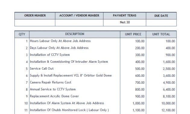 Bill Format For Integrated Security Service inside dimensions 711 X 1187