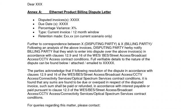 Billing Dispute Letter Template within proportions 1240 X 1754