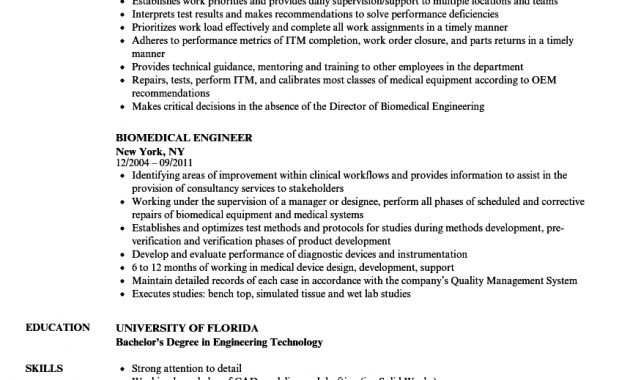 Biomedical Engineer Resume Samples Velvet Jobs regarding proportions 860 X 1240