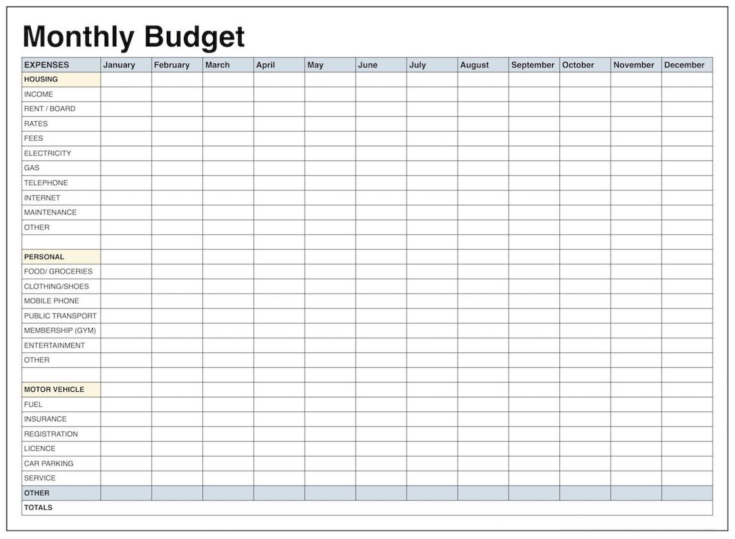 Blank Monthly Budget Template Pdf Blank Templates Pinterest intended for sizing 1472 X 1080