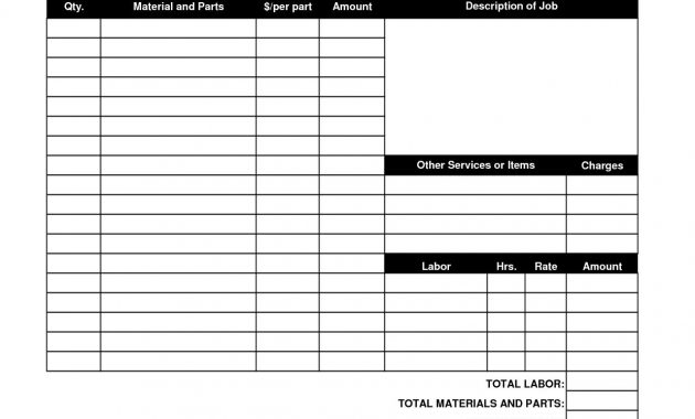 Blank Service Invoice Blank Invoice Blank Service Invoice Template pertaining to size 1240 X 1754