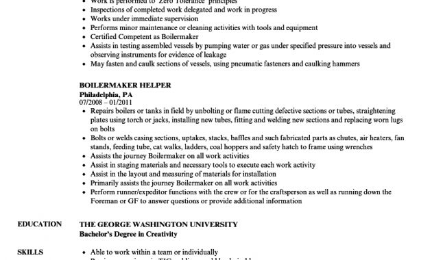 Boilermaker Resume Samples Velvet Jobs with regard to size 860 X 1240