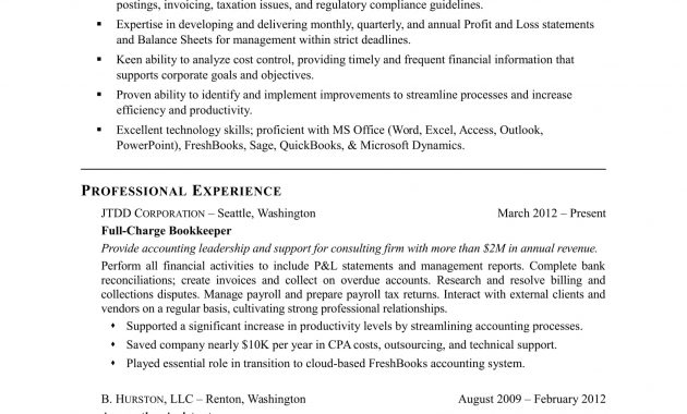 Bookkeeper Resume Sample Monster inside proportions 1700 X 2200