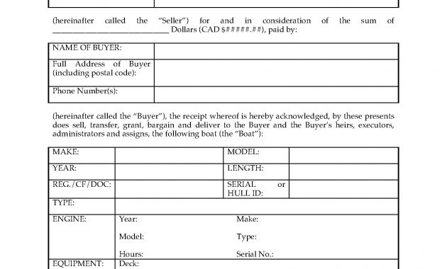 British Columbia Bill Of Sale For Boat in measurements 1700 X 2200