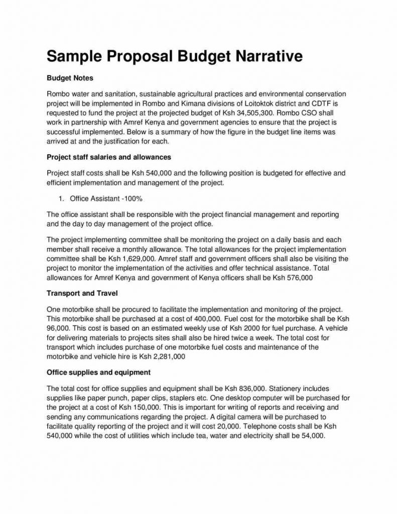 Budget For Research Proposal 5 El Parga Easy Way To Plan Grant with measurements 791 X 1024
