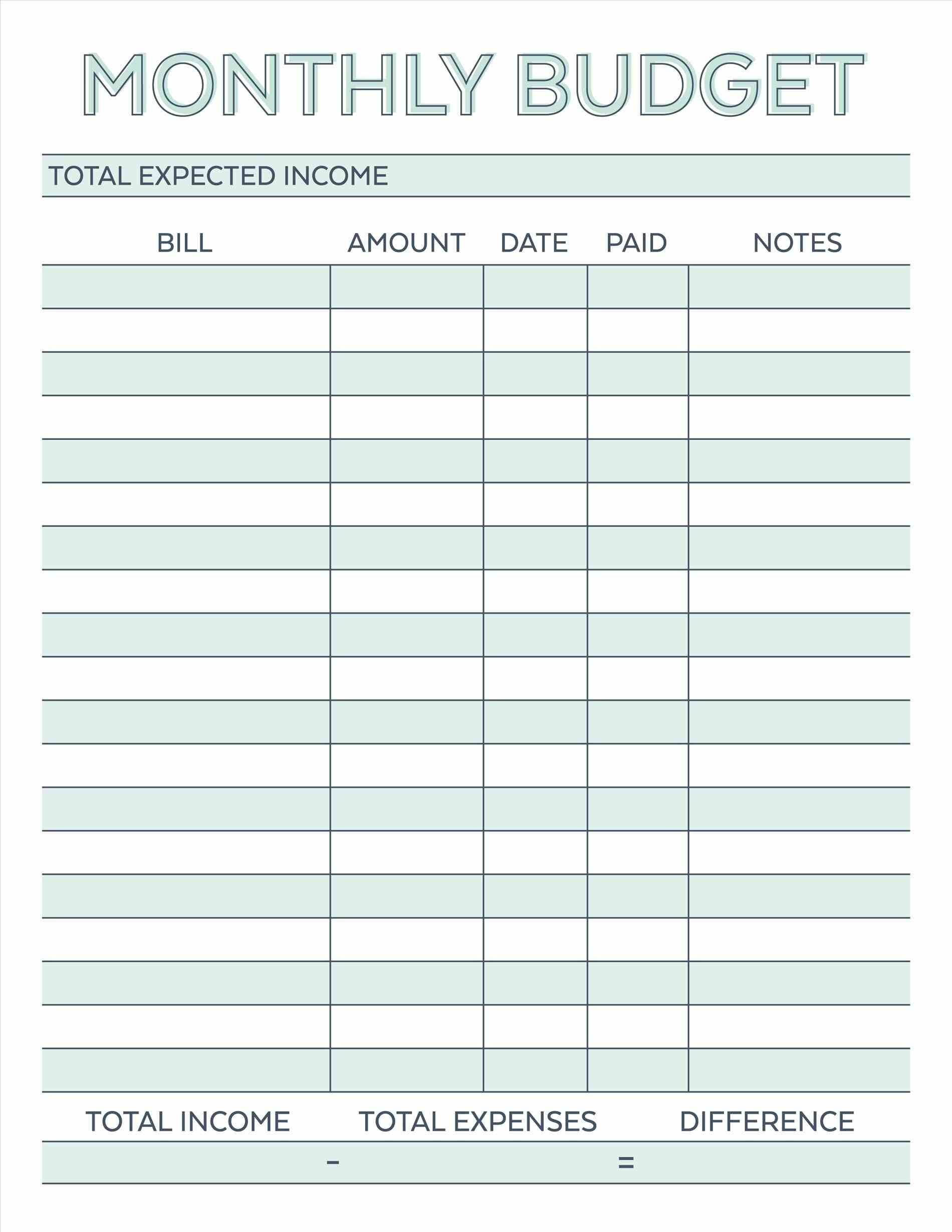 Budget Planner Planner Worksheet Monthly Bills Template Free inside dimensions 1900 X 2458