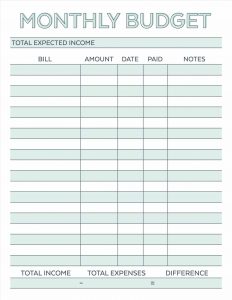 Budget Planner Planner Worksheet Monthly Bills Template Free regarding sizing 1900 X 2458