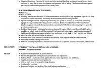 Building Maintenance Worker Resume Samples Velvet Jobs with regard to sizing 860 X 1240