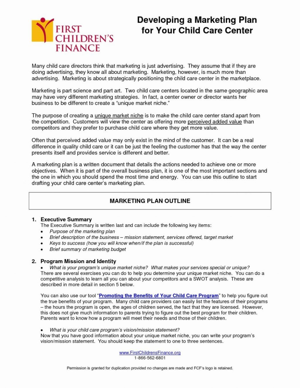 Business Plan Template For Child Careter Non Medical Home New for sizing 1024 X 1325