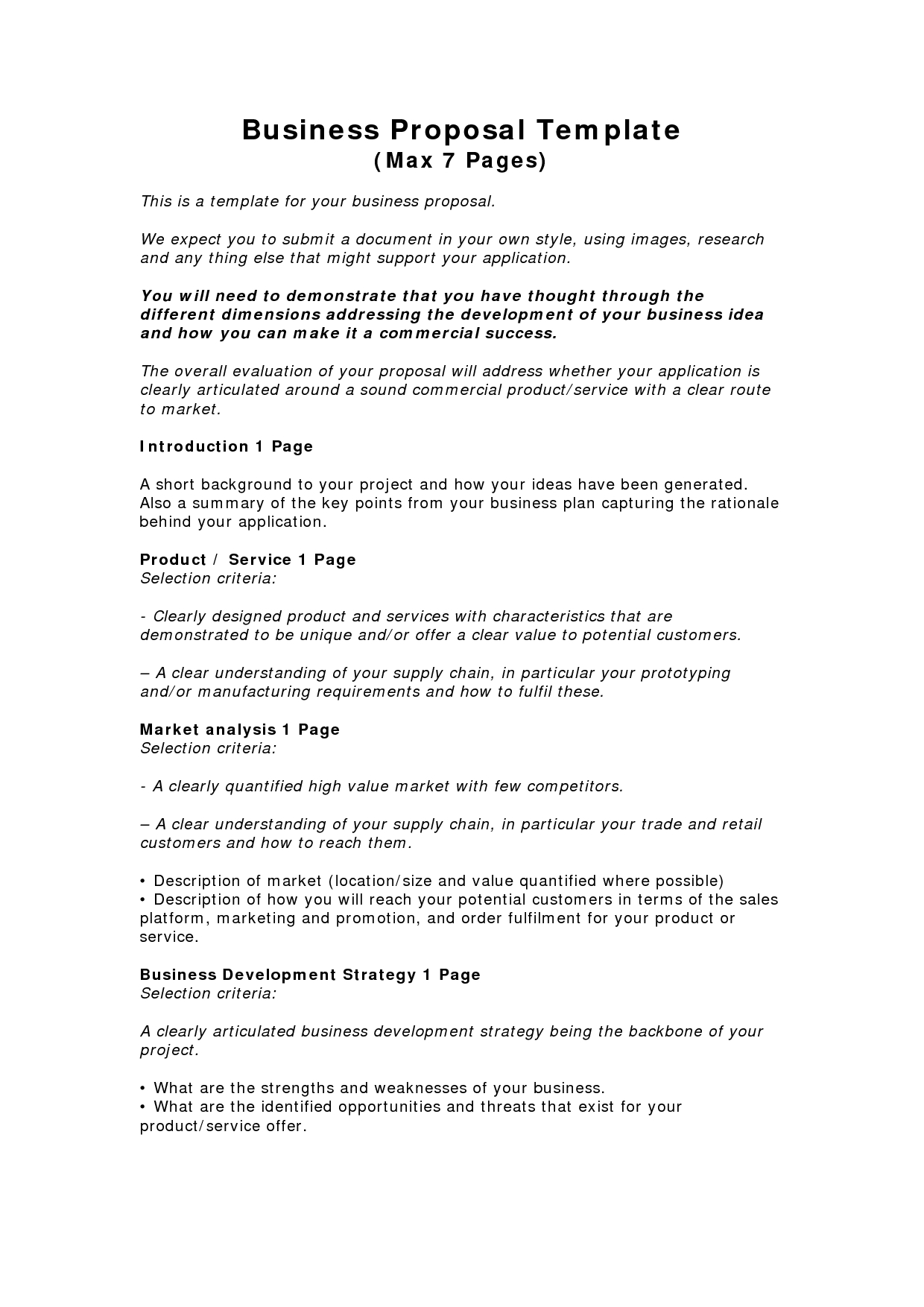 Business Proposal Templates Examples Business Proposal Template with regard to dimensions 1240 X 1754