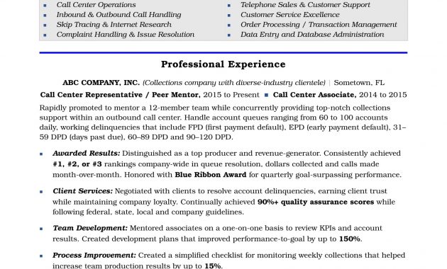 Call Center Resume Sample Monster pertaining to size 1700 X 2200