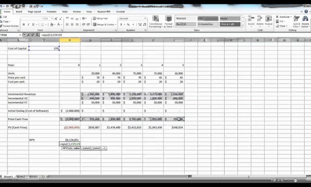 Capital Budgeting In Excel Example Youtube throughout measurements 1280 X 720