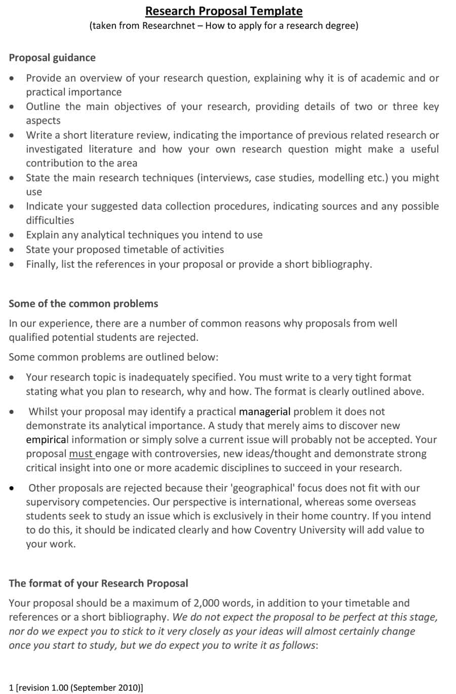 Choose From 40 Research Proposal Templates Examples 100 Free inside size 900 X 1368