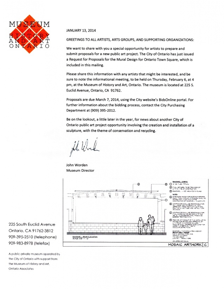 City Of Ontario Requests Proposals For Mural Design For Ontario Town within size 900 X 1164