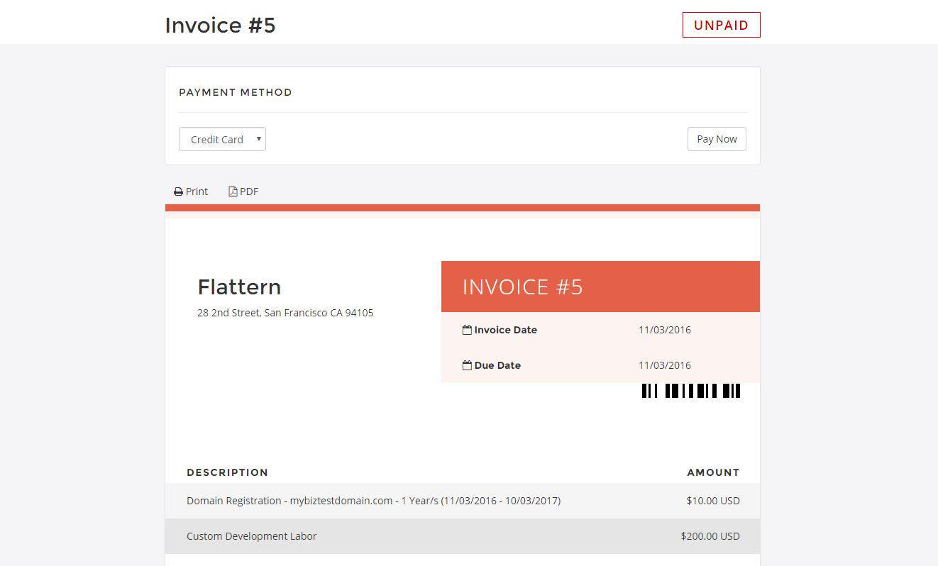 Cleanhtml Invoice And Quote Template Whmcs Marketplace pertaining to size 1322 X 798