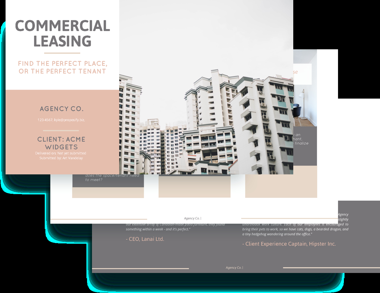 Commercial Lease Proposal Template Free Sample Proposify with proportions 1231 X 951