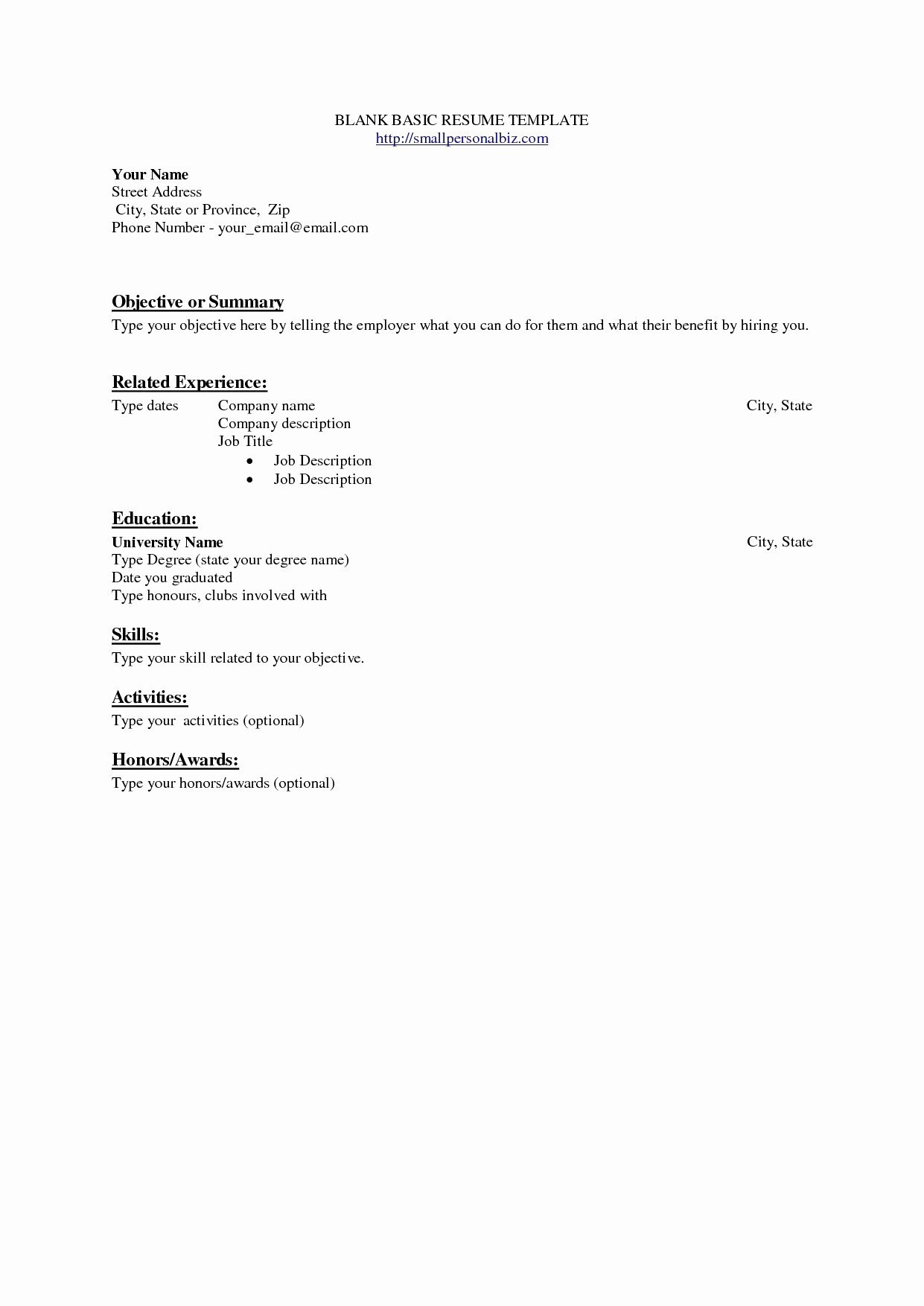Common App Resume Best Of Simple Job Resume Template Best Lovely Pr with regard to size 1241 X 1754