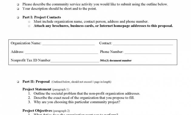 Community Service Project Proposal Template Pdf Format E for proportions 1445 X 1870