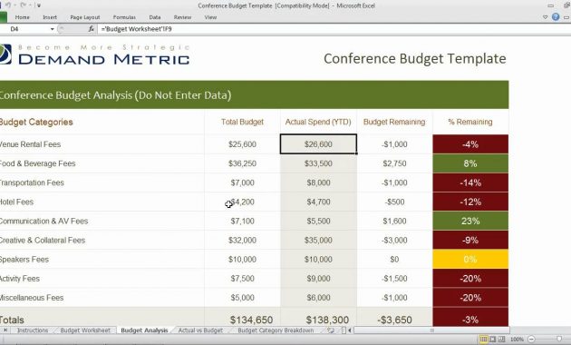 Conference Budget Template Youtube throughout size 1280 X 720