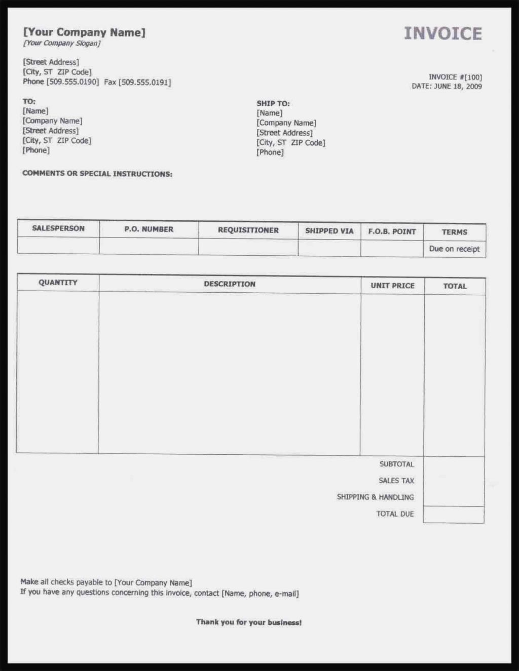Contract Employee Invoice Template Free Contractor Invoice Forms in dimensions 1024 X 1325