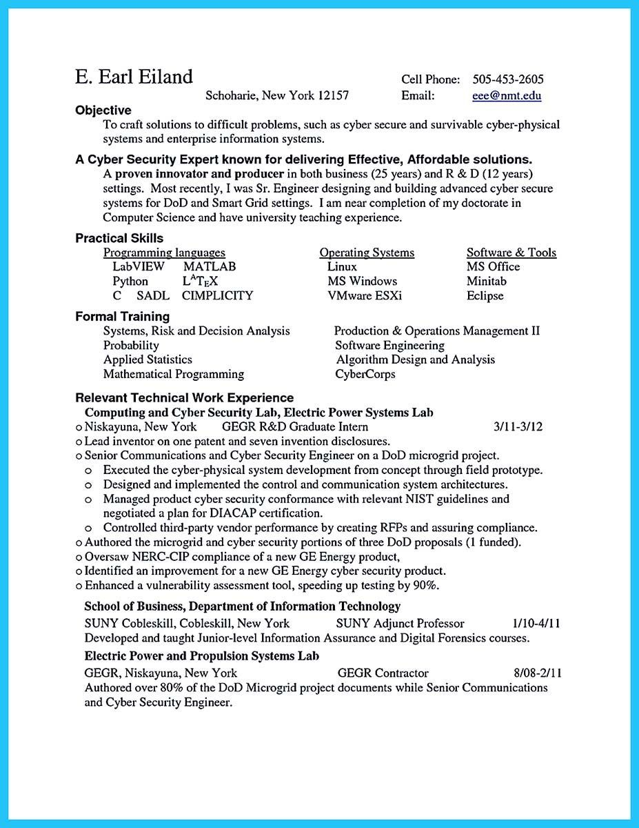 Cool Powerful Cyber Security Resume To Get Hired Right Away intended for measurements 927 X 1200