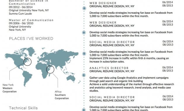 Creative Infographic Clean Business Resume Template For Microsoft in proportions 1275 X 1650