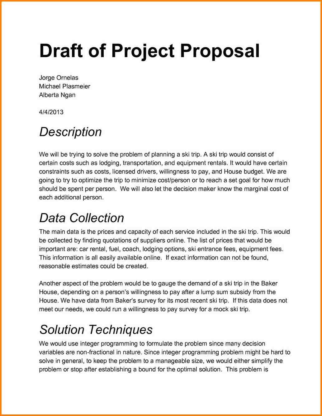 Csr Project Proposal Sample Fast Template Project Proposal Template for measurements 1034 X 1335