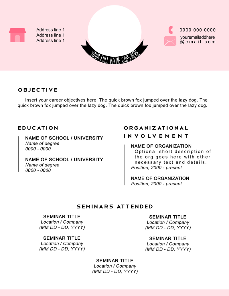 Cv Template Tumblr in sizing 800 X 1035